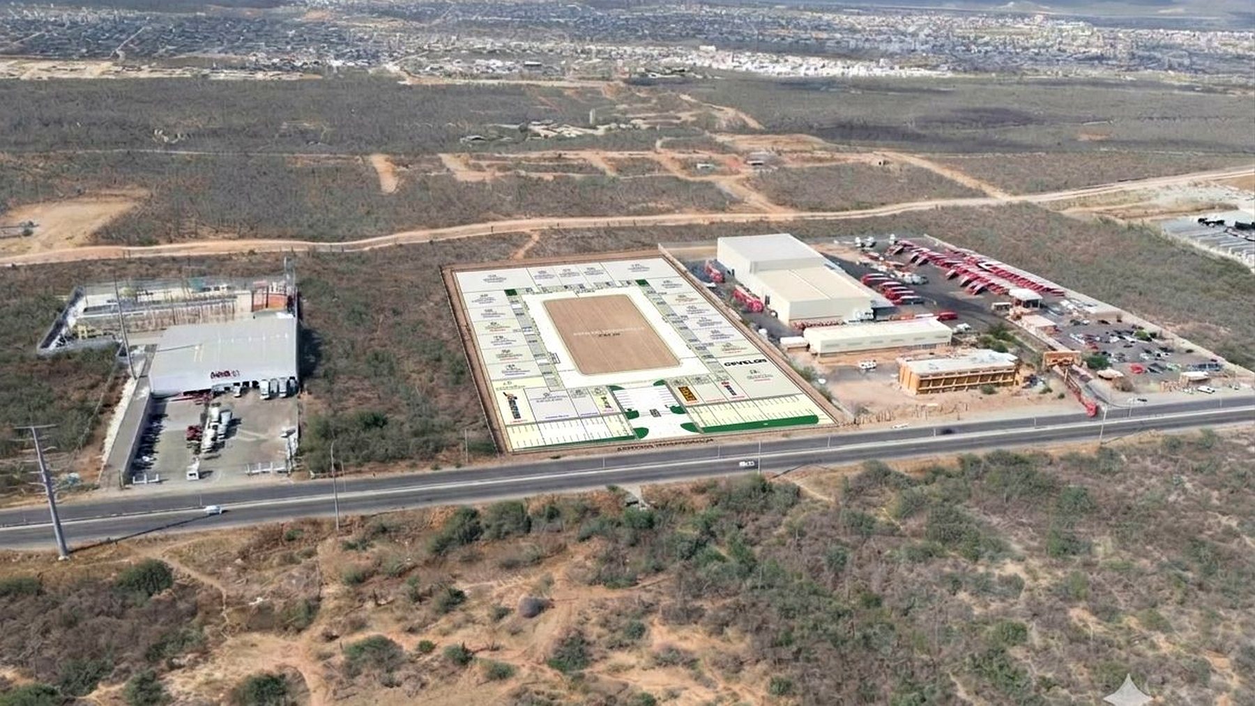 Master plan de ORBIT Centro Logístico con los 25 lotes